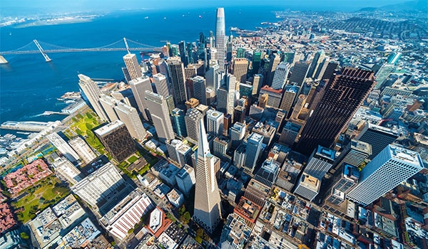 arial view of San Francisco California